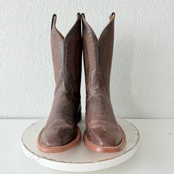 Rod Patrick Mens Cowboy Boots Size 12AAA Brown Goat Leather Western French Toe - Picture 5 of 13